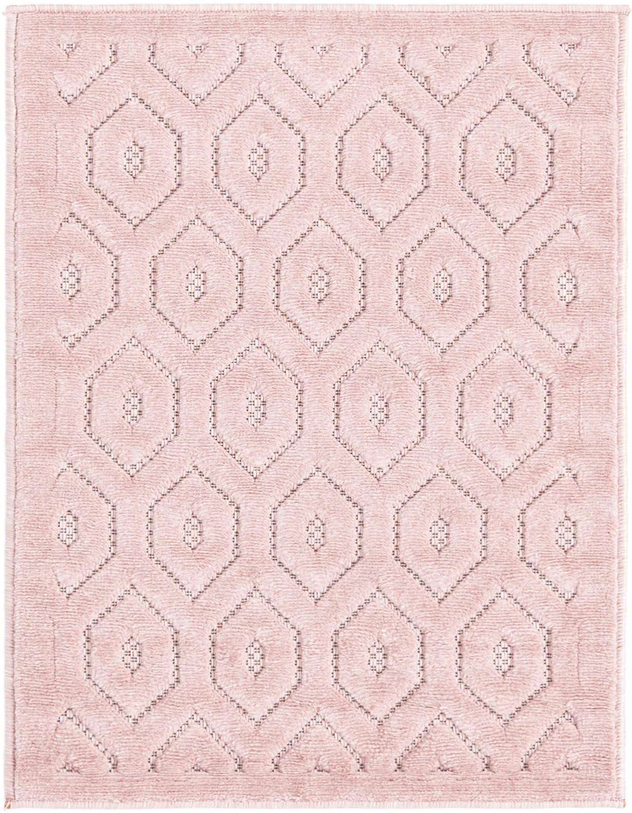 2' x 3' Easy-Clean Trellis Textured Indoor / Outdoor Rug