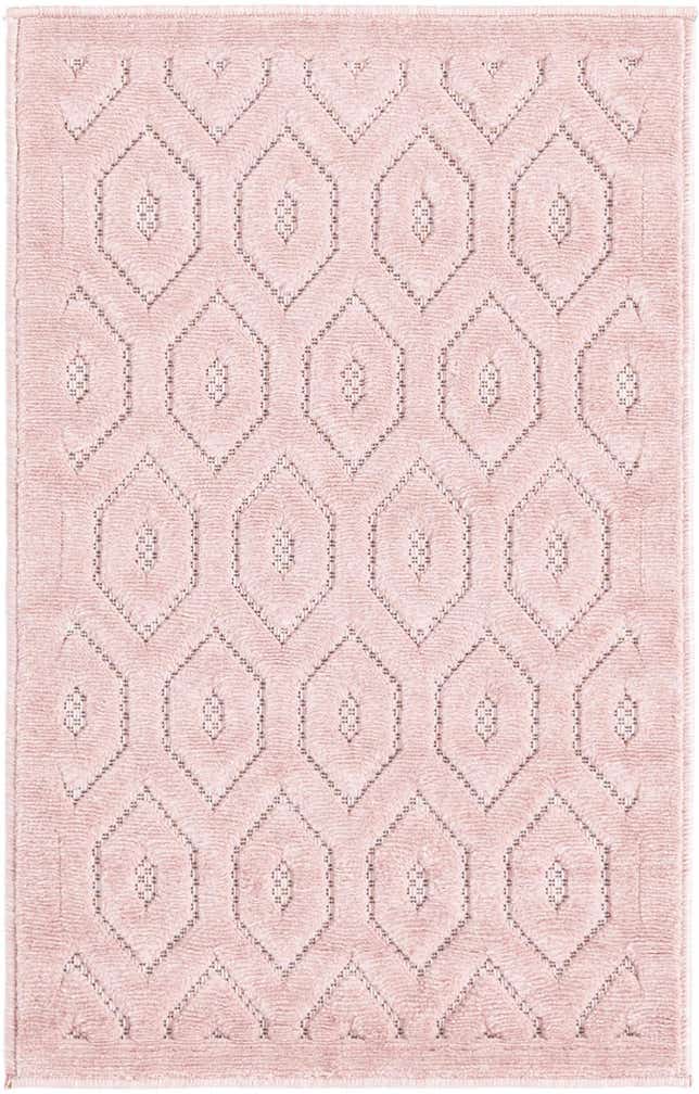 2' x 3' Easy-Clean Trellis Textured Indoor / Outdoor Rug