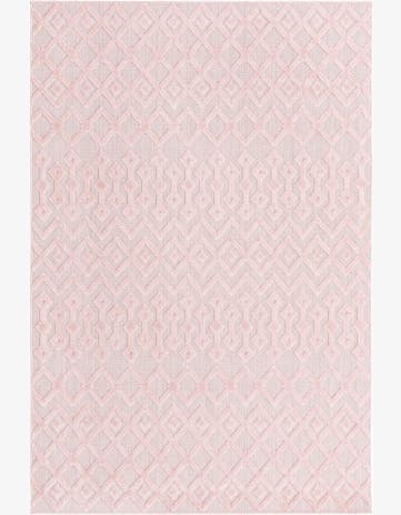 6' x 9' Easy-Clean Trellis Textured Indoor / Outdoor Rug