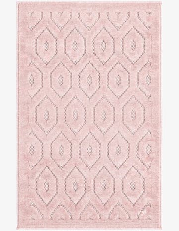 2' x 3' Easy-Clean Trellis Textured Indoor / Outdoor Rug