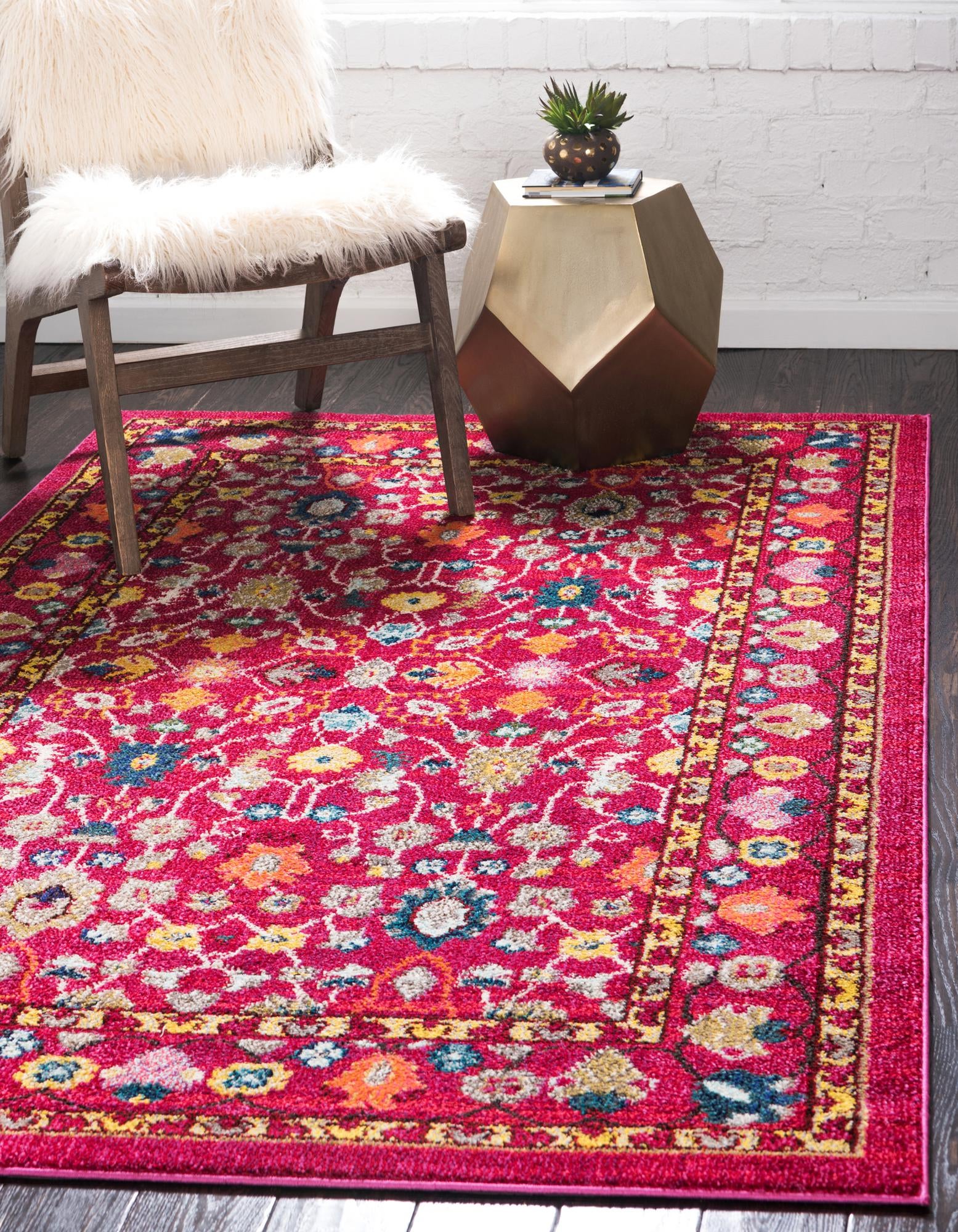 Pink Washable Palazzo Rug