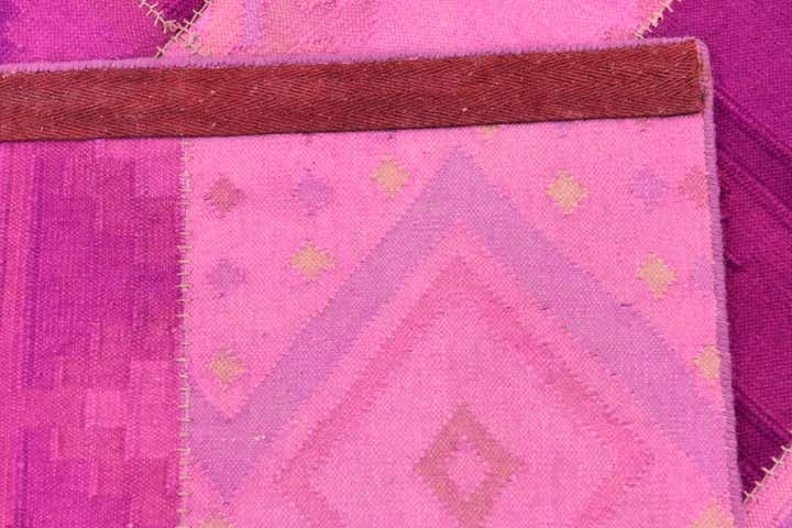 7' 3 x 10' Hand Woven Patchwork Wool Rug