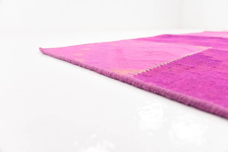 Detail image of 7' 3 x 10' Hand Woven Patchwork Wool Rug