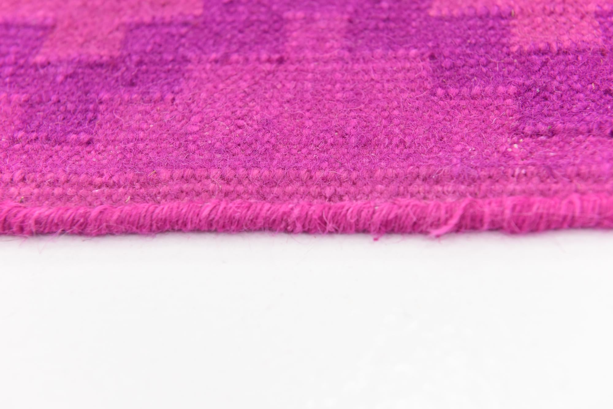 7' 2 x 9' 10 Hand Woven Patchwork Wool Rug