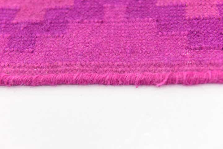 7' 2 x 9' 10 Hand Woven Patchwork Wool Rug