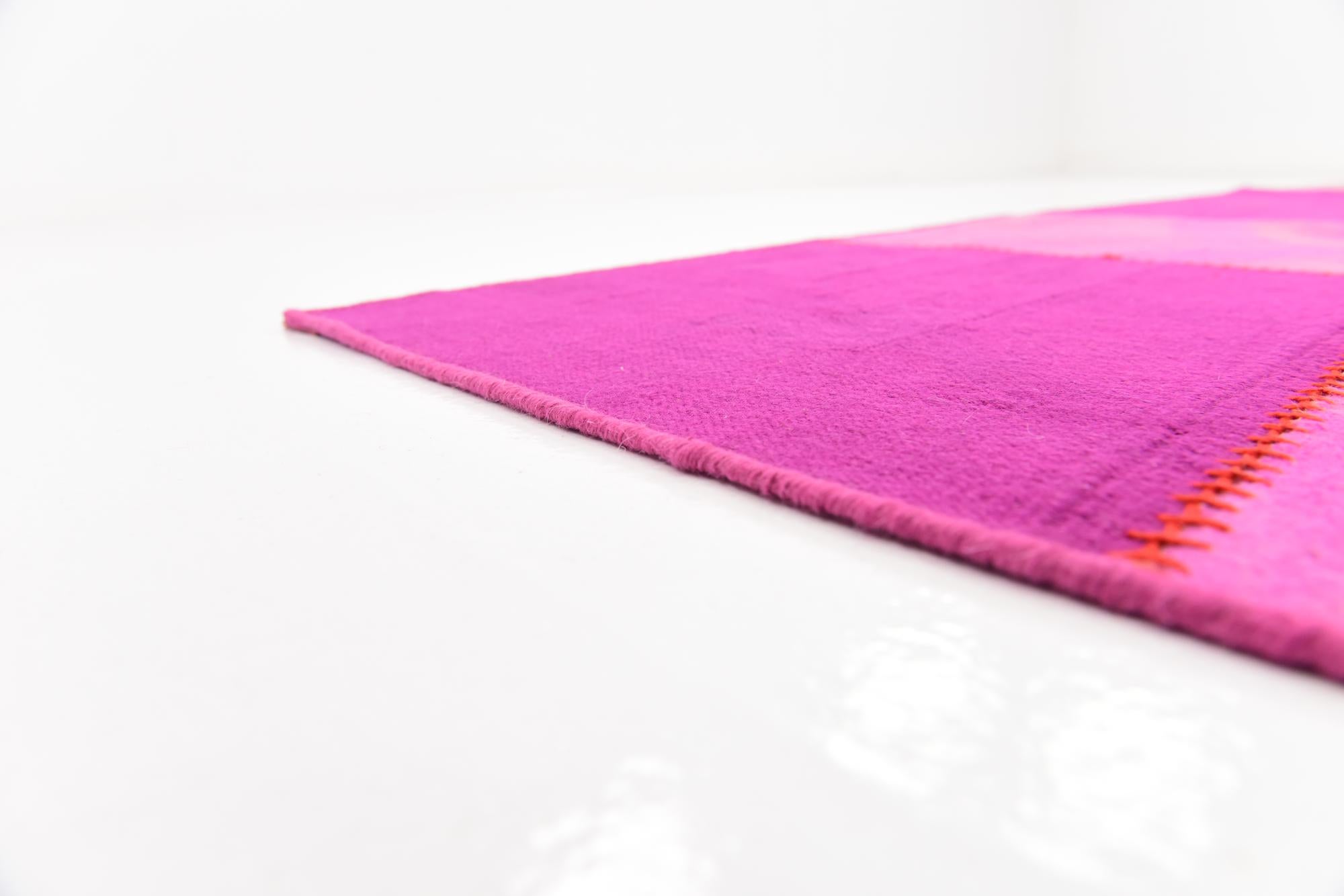 7' 3 x 10' Hand Woven Patchwork Wool Rug