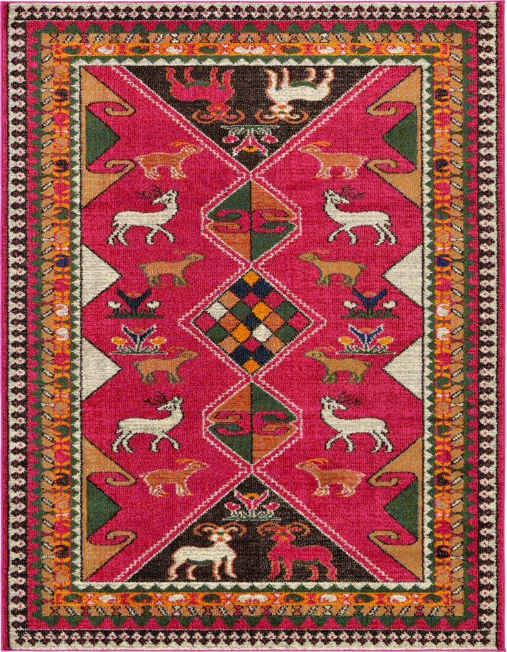 Detail image of 5' x 8' Washable Santa Fe Rug