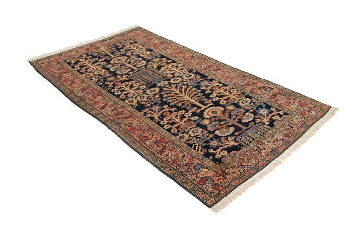 4' x 6' 8 Hand Knotted Sarough Persian Wool Rug