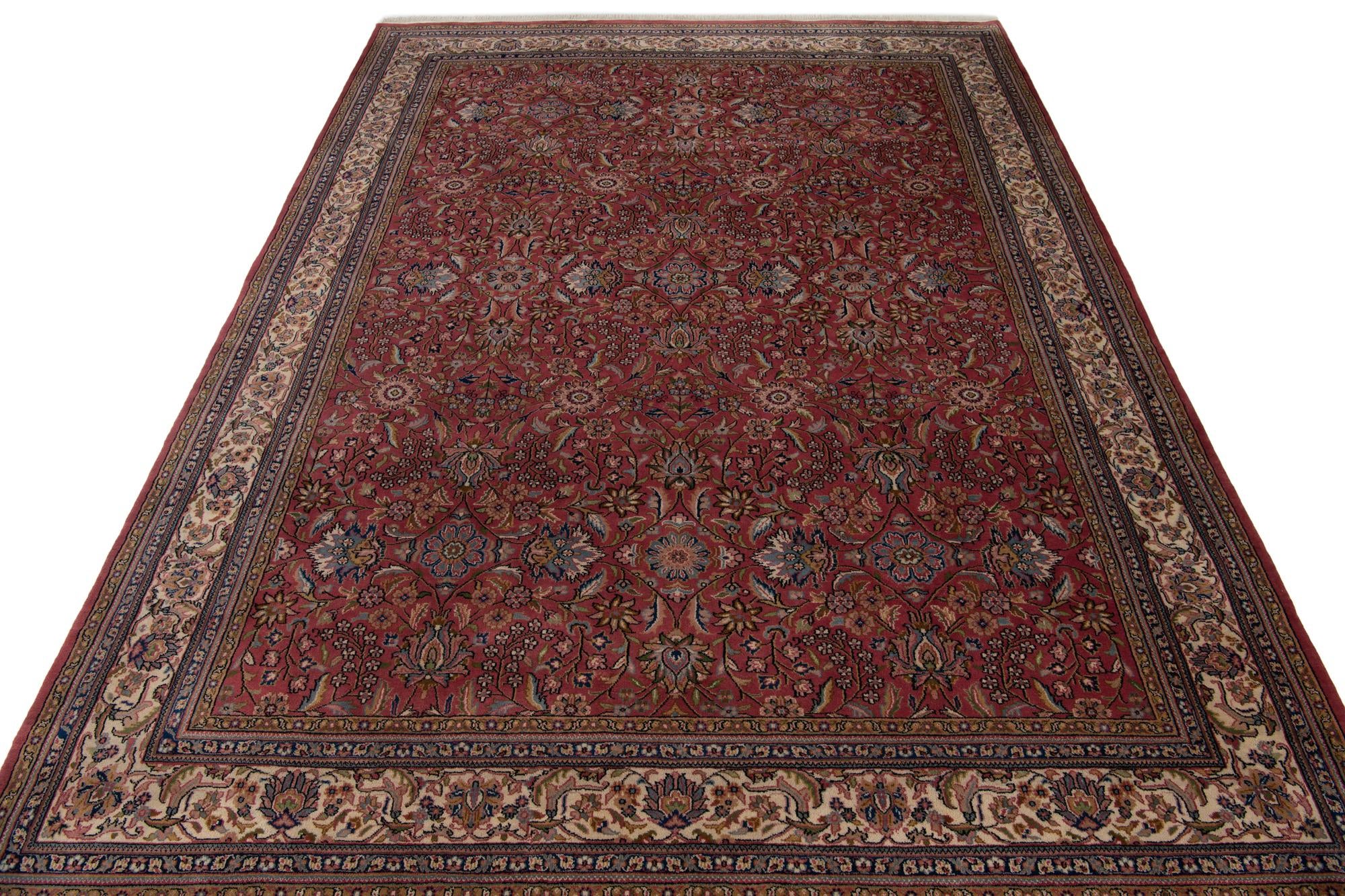 8' 2 x 11' 5 Hand Knotted Sarough Wool Rug