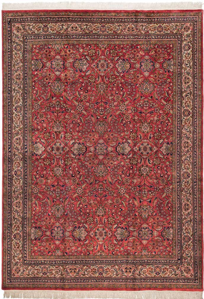 7' 6 x 10' 7 Hand Knotted Sarough Wool Rug