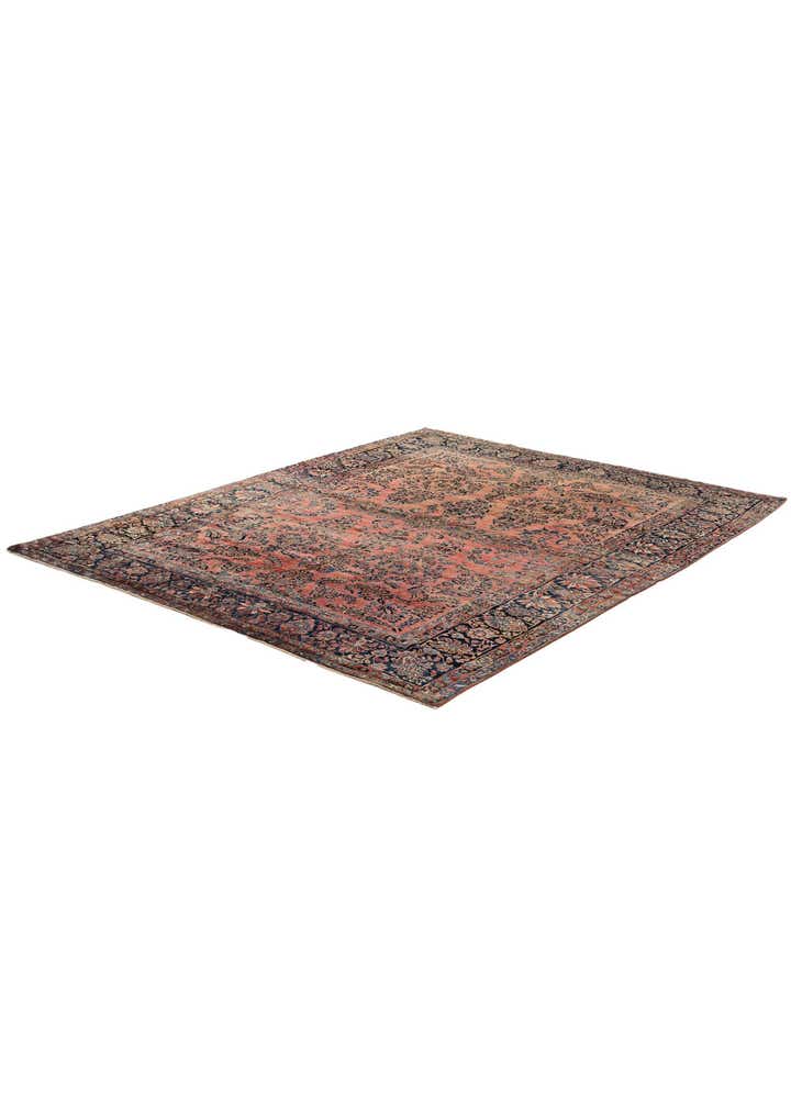 8' 8 x 11' 6 Hand Knotted Sarough Persian Wool Rug