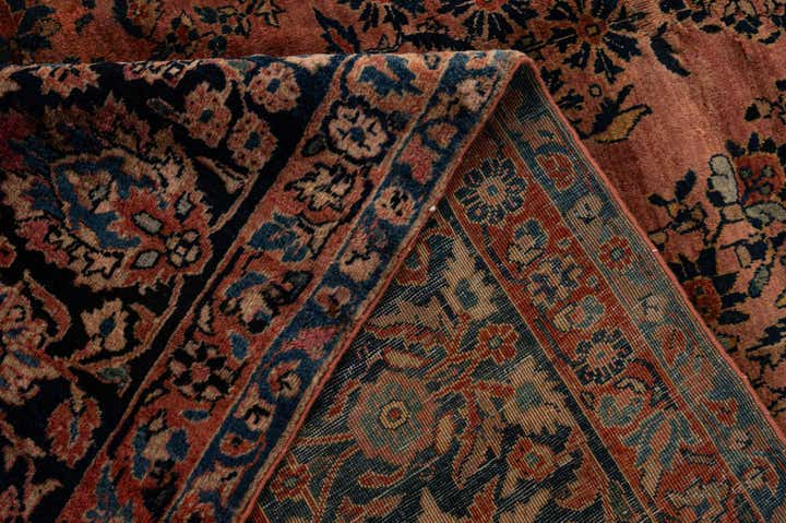 8' 8 x 11' 6 Hand Knotted Sarough Persian Wool Rug