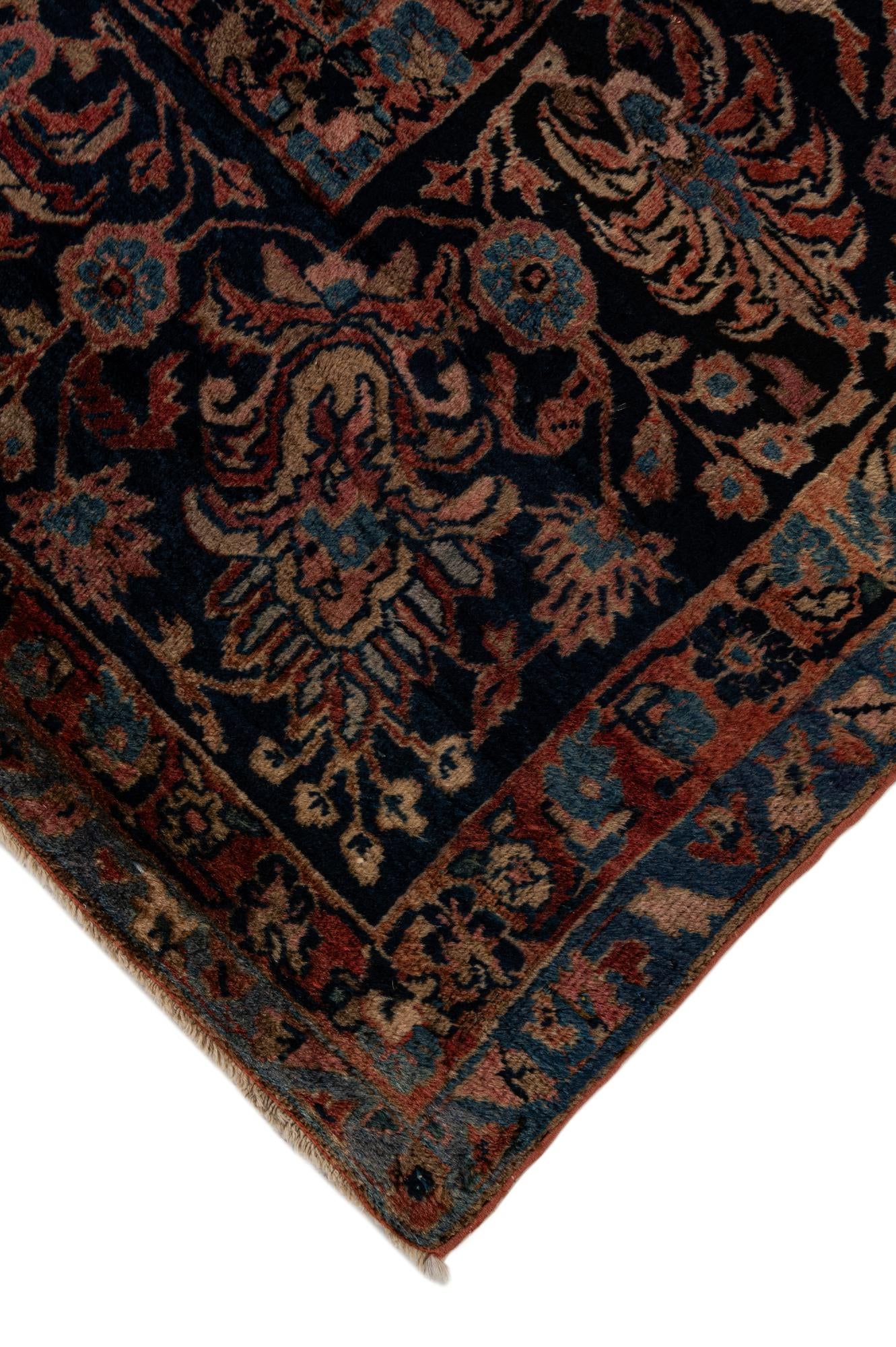 8' 8 x 11' 6 Hand Knotted Sarough Persian Wool Rug