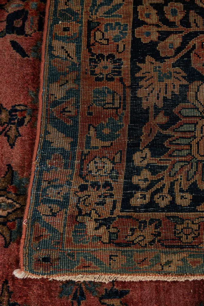 8' 8 x 11' 6 Hand Knotted Sarough Persian Wool Rug