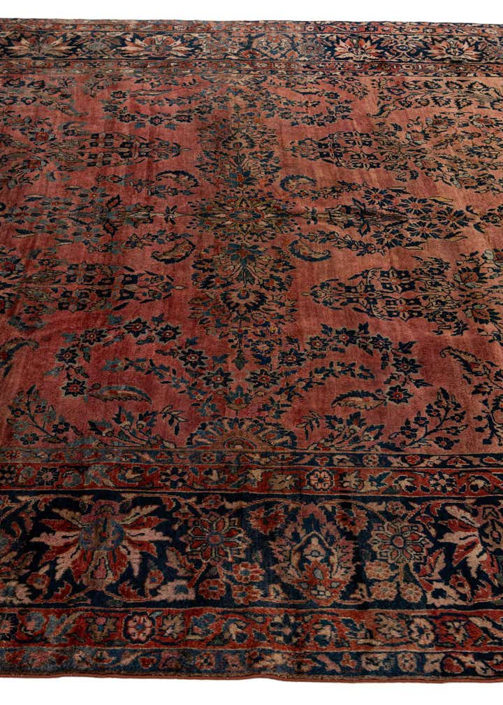 8' 8 x 11' 6 Hand Knotted Sarough Persian Wool Rug