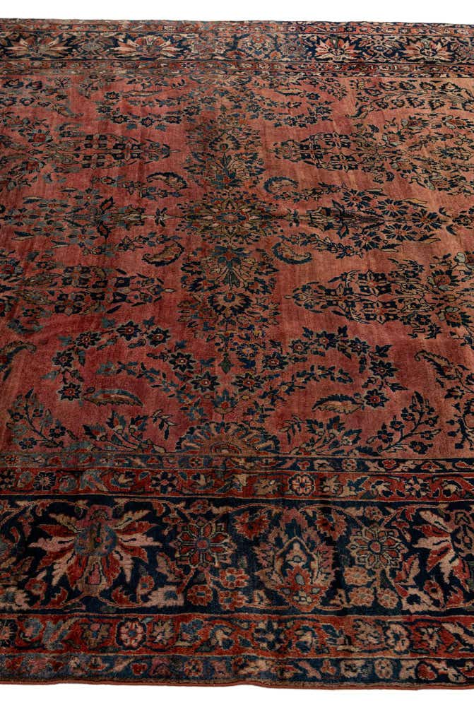 8' 8 x 11' 6 Hand Knotted Sarough Persian Wool Rug