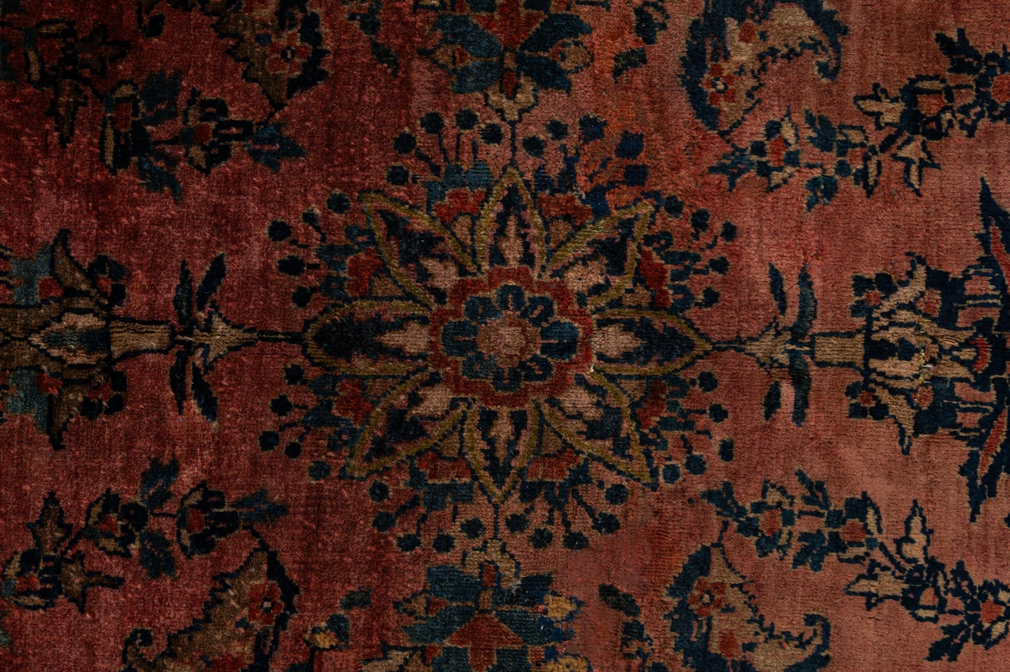 8' 8 x 11' 6 Hand Knotted Sarough Persian Wool Rug