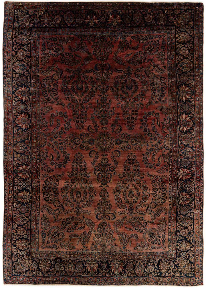 8' 8 x 11' 6 Hand Knotted Sarough Persian Wool Rug