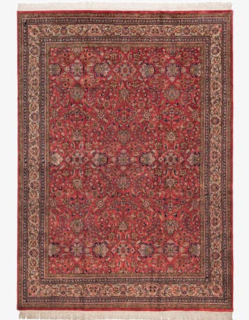 7' 6 x 10' 7 Hand Knotted Sarough Wool Rug