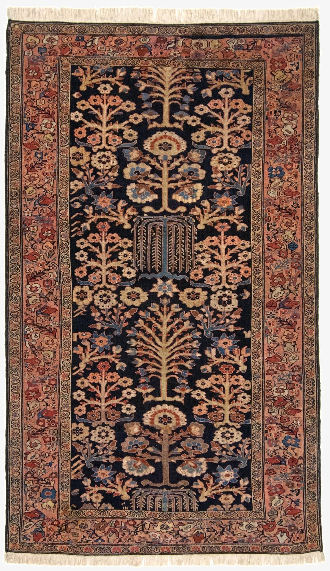4' x 6' 8  Hand Knotted Sarough Persian Wool Rug