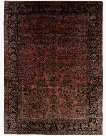 8' 8 x 11' 6 Hand Knotted Sarough Persian Wool Rug