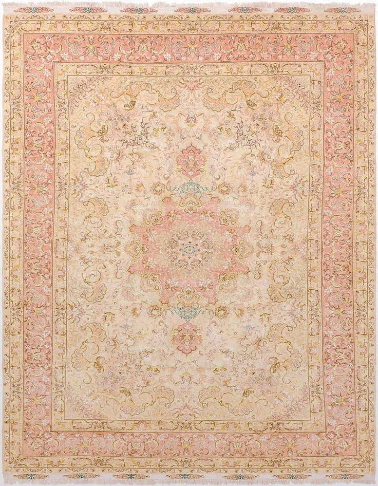 Detail image of 8' x 12' Hand Knotted Tabriz Persian Rug