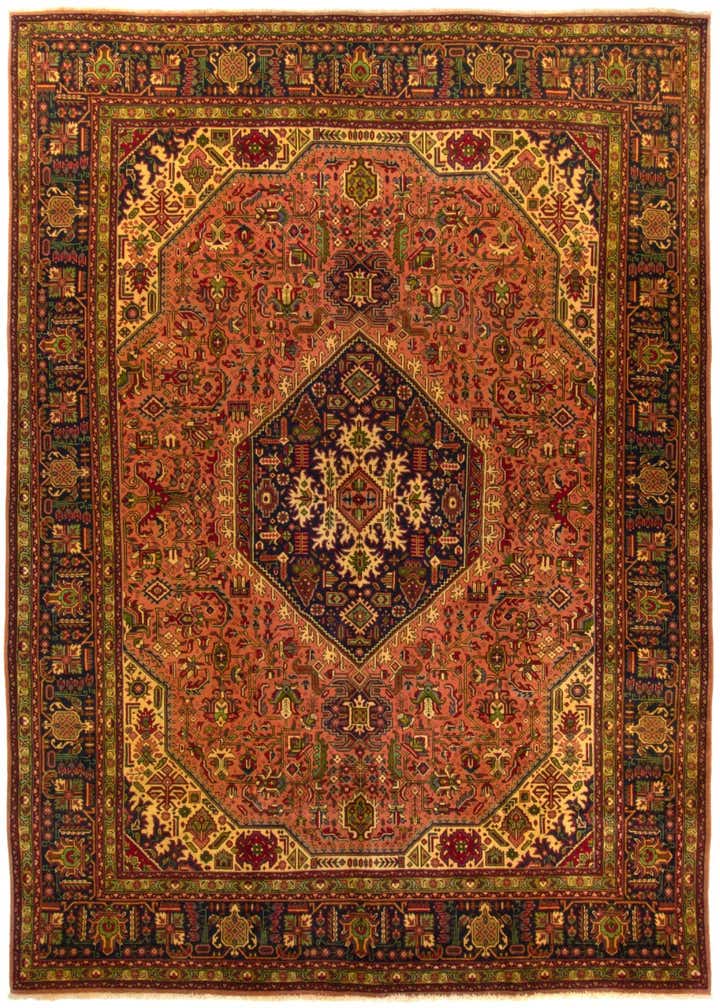 9' 8 x 12' 8 Hand Knotted Tabriz Persian Wool Rug