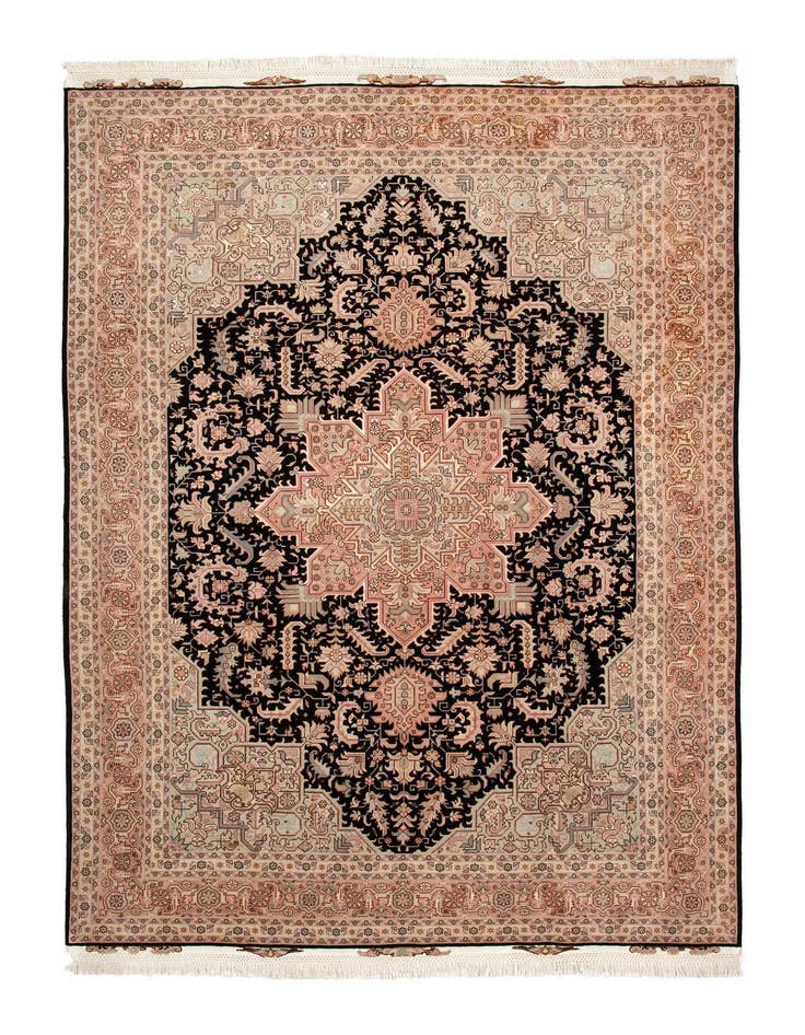 Detail image of 6' 7 x 9' 8 Hand Knotted Tabriz Persian Rug