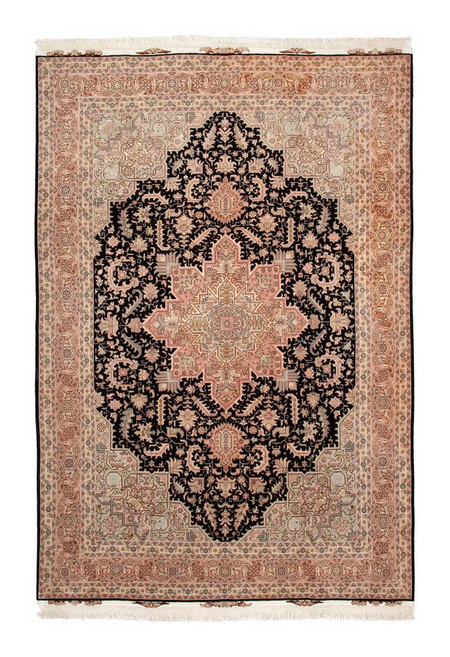 Detail image of 6' 7 x 9' 8 Hand Knotted Tabriz Persian Rug