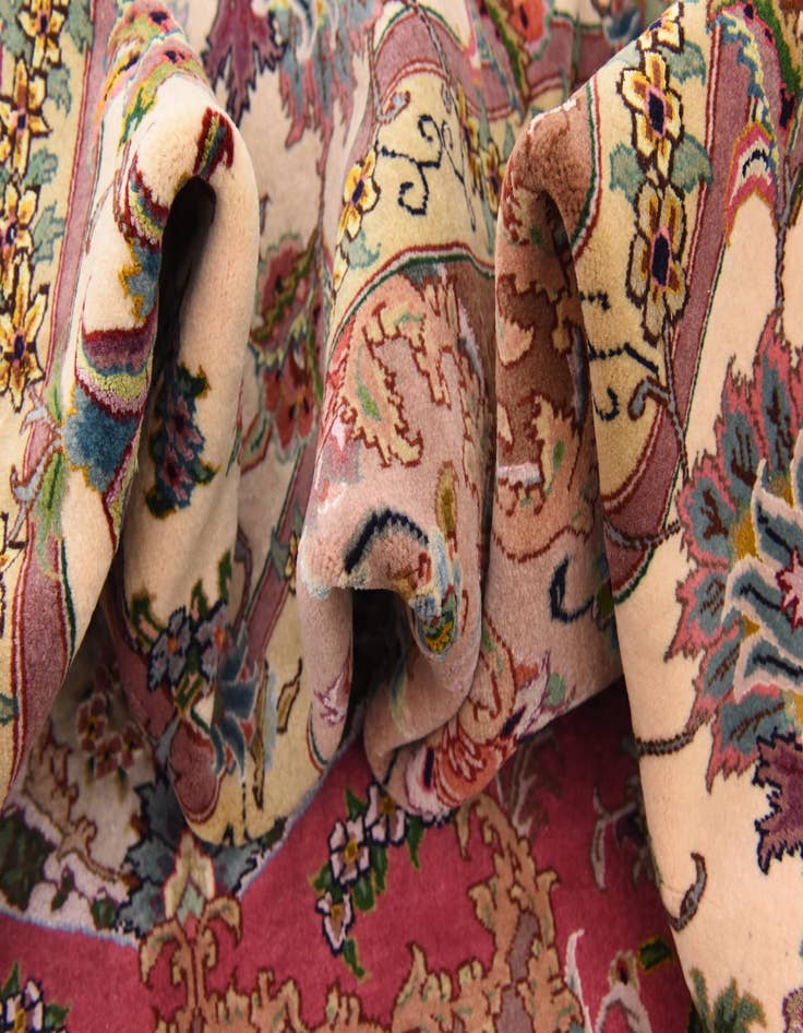 Detail image of 6' 5 x 10' 2 Hand Knotted Tabriz Persian Rug