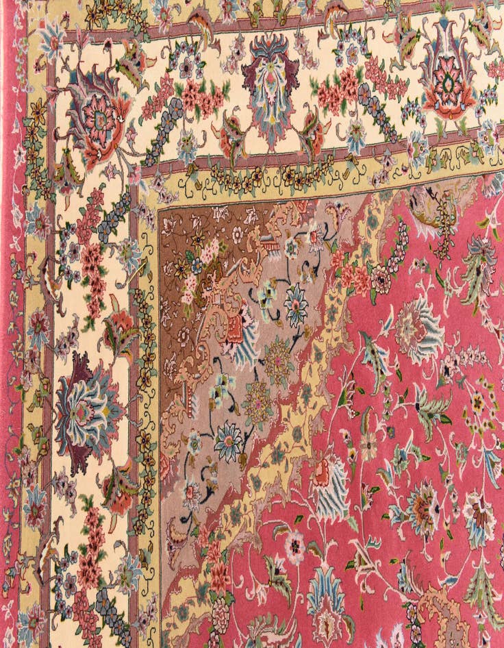 Detail image of 6' 5 x 10' 2 Hand Knotted Tabriz Persian Rug