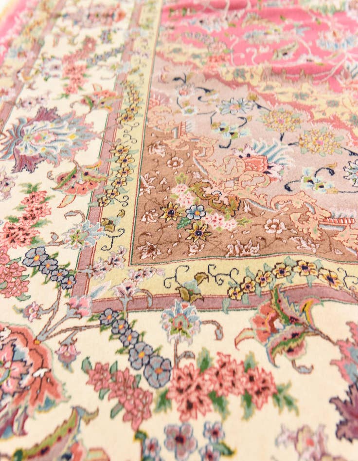 Detail image of 6' 5 x 10' 2 Hand Knotted Tabriz Persian Rug
