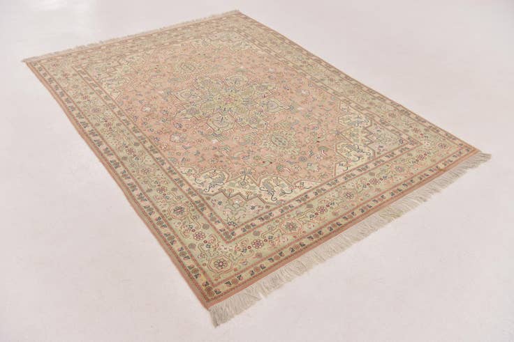 Detail image of 5' x 6' 7 Hand Knotted Tabriz Persian Rug