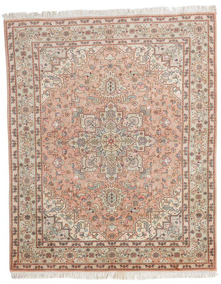 Detail image of 5' x 6' 7 Hand Knotted Tabriz Persian Rug