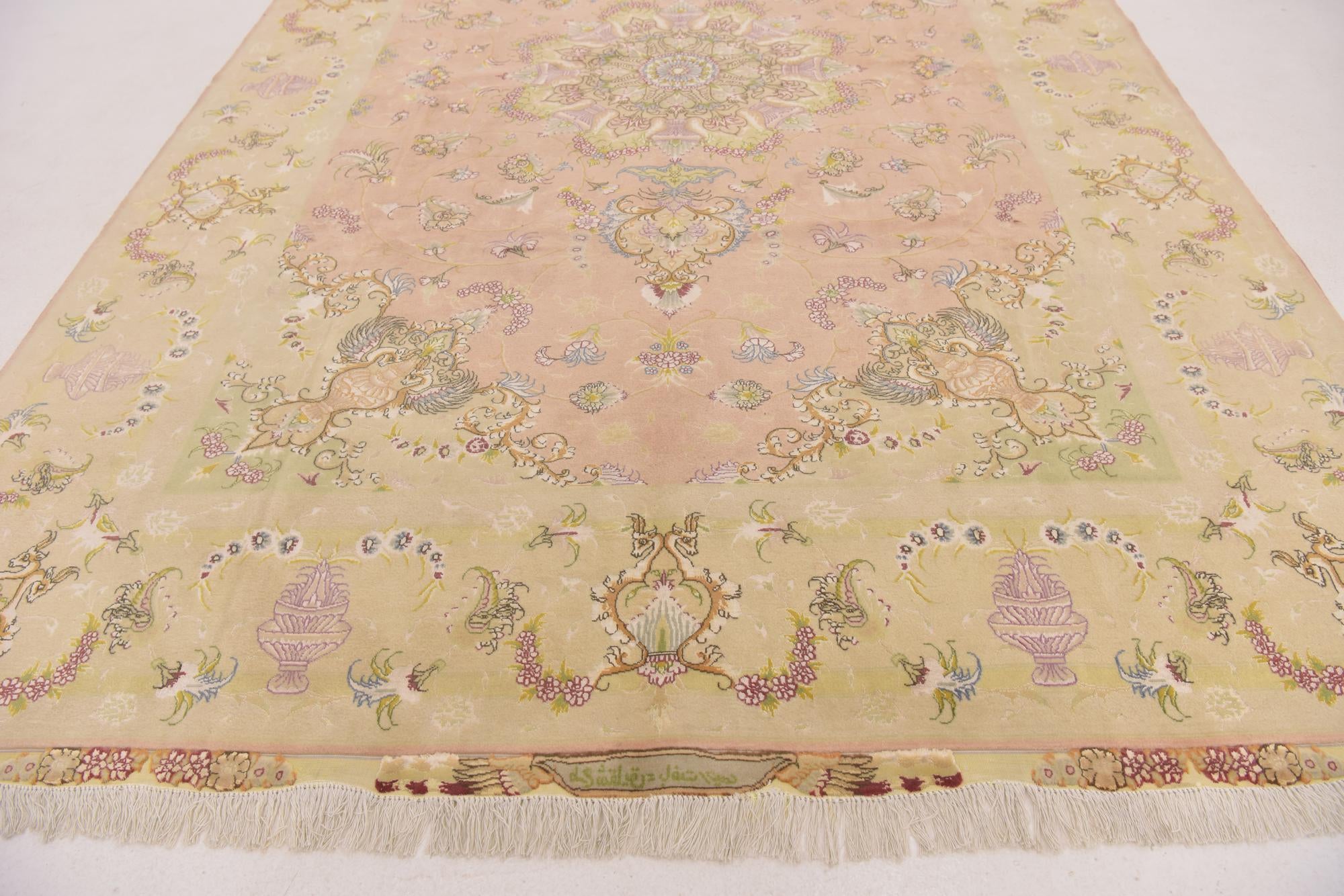 6' 9 x 10' 2 Hand Knotted Tabriz Persian Rug
