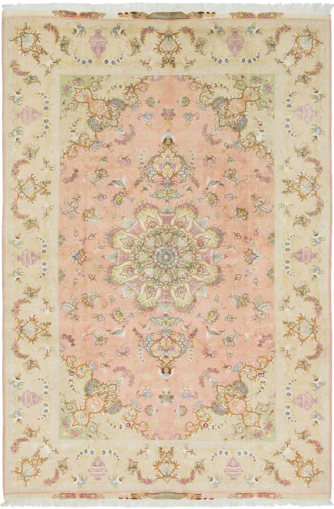 6' 9 x 10' 2 Hand Knotted Tabriz Persian Rug