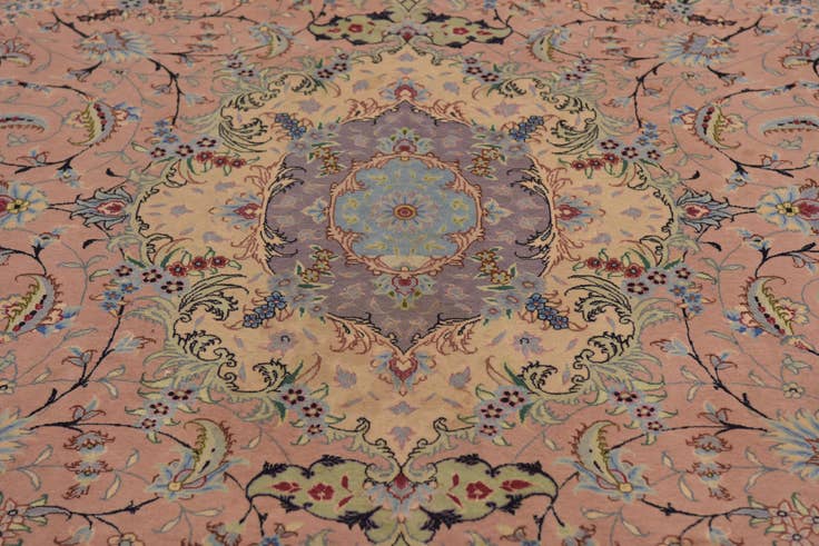 Detail image of 6' 6 x 9' 8 Hand Knotted Tabriz Persian Rug