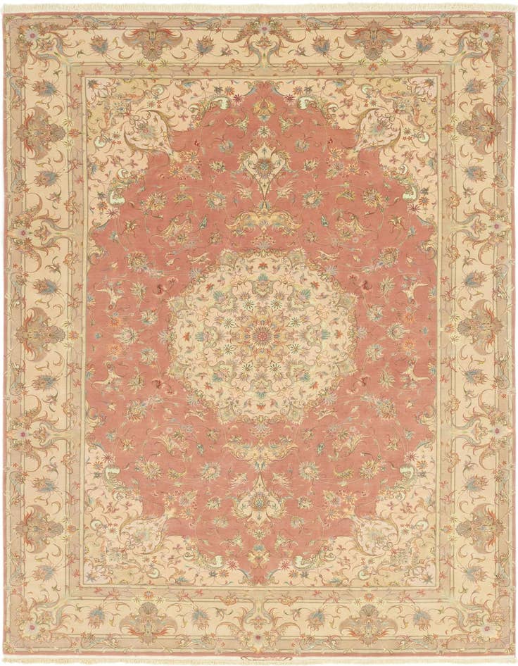 Detail image of 8' 1 x 11' 9 Hand Knotted Tabriz Persian Rug