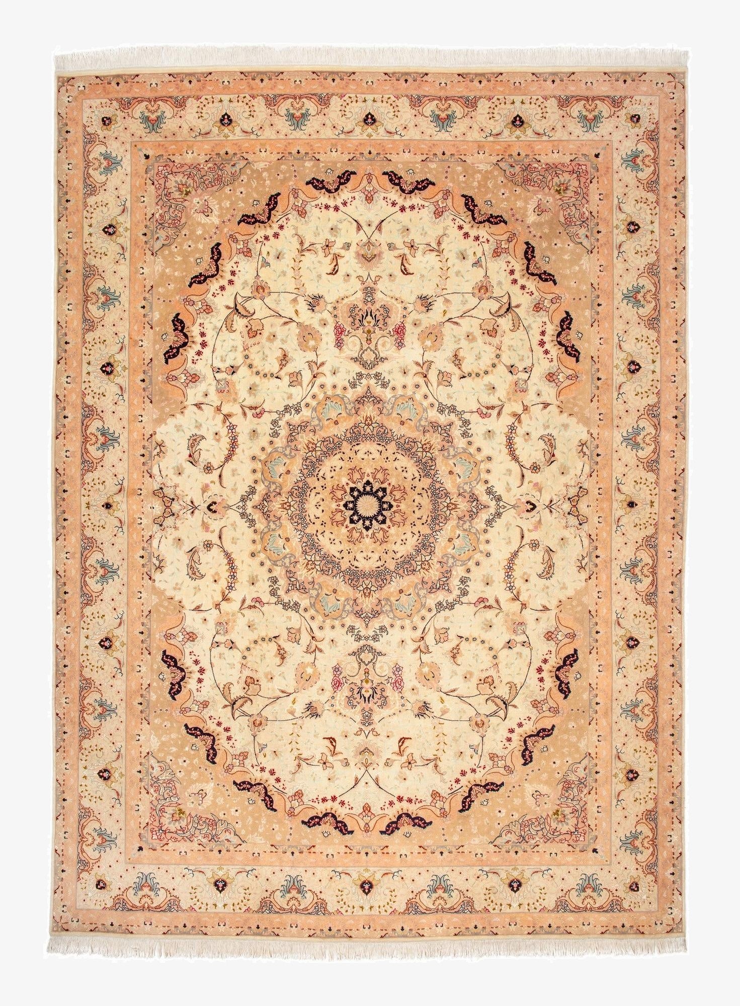 8' 3 x 11' 4  Hand Knotted Tabriz Persian Wool Rug