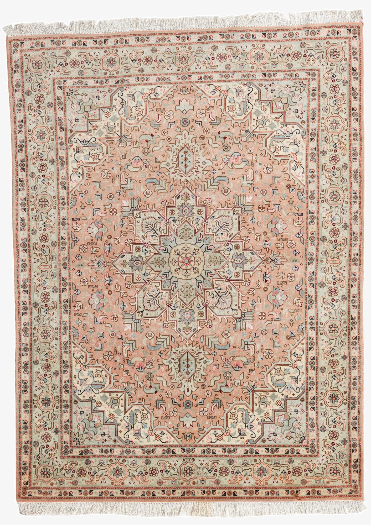 5' x 6' 7  Hand Knotted Tabriz Persian Rug