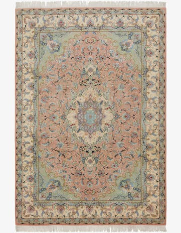 6' 6 x 9' 8 Hand Knotted Tabriz Persian Rug