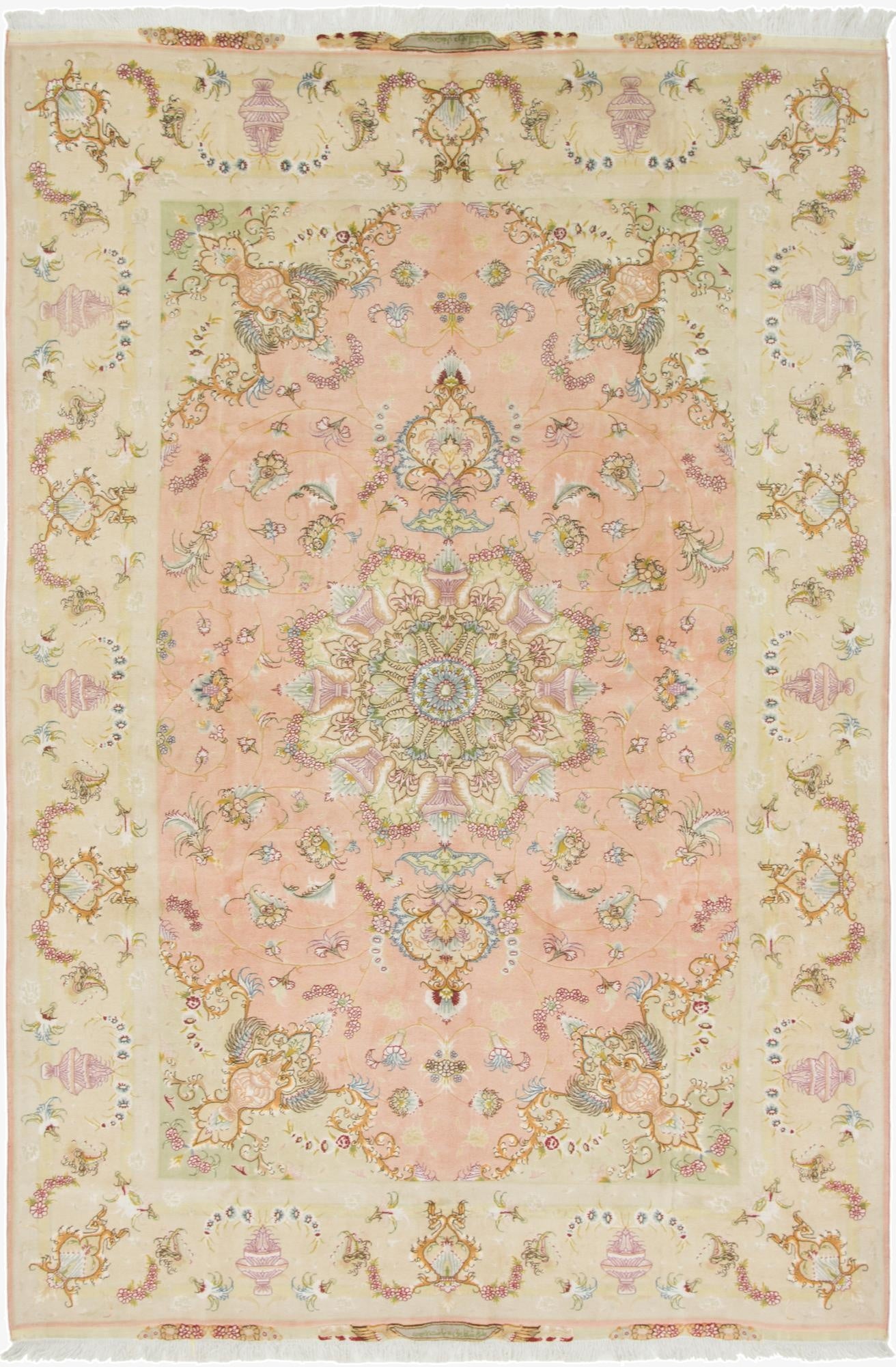 6' 9 x 10' 2  Hand Knotted Tabriz Persian Rug