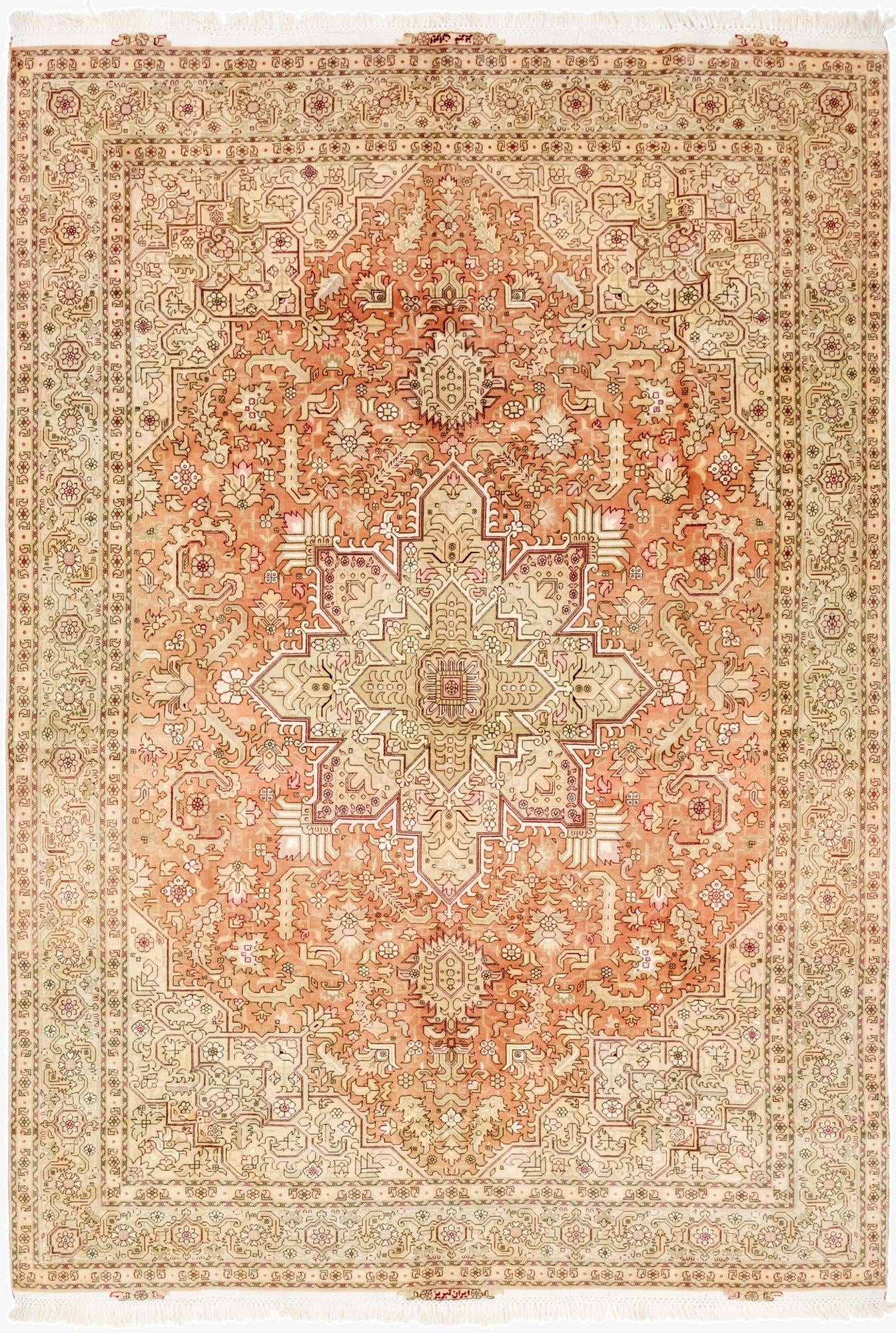 6' 8 x 10'  Hand Knotted Tabriz Persian Rug