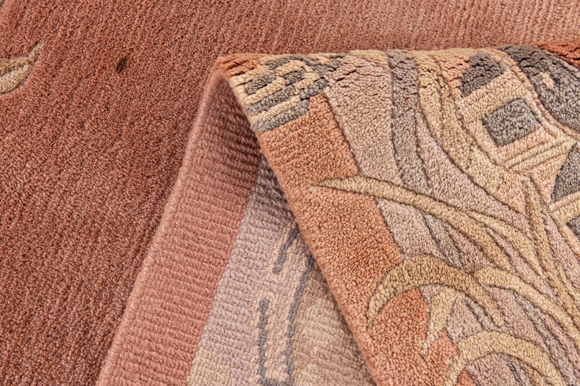 6' 9 x 8' 1 Hand Knotted Tibet Wool Rug