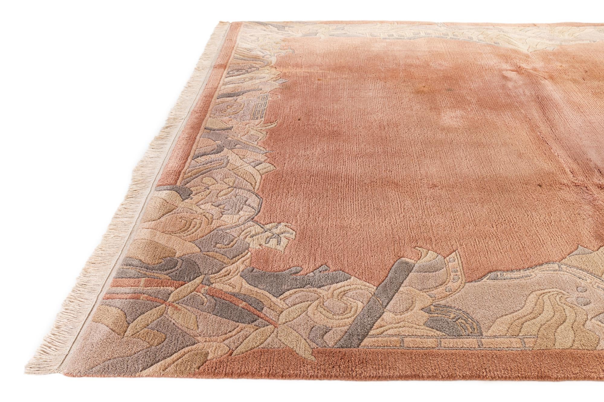 6' 9 x 8' 1 Hand Knotted Tibet Wool Rug