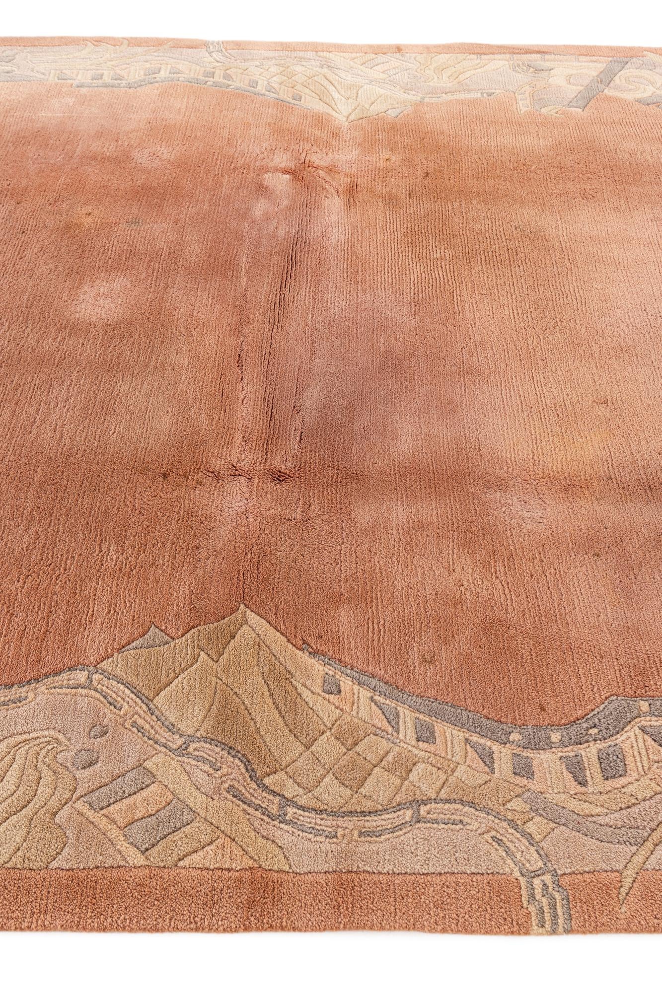 6' 9 x 8' 1 Hand Knotted Tibet Wool Rug