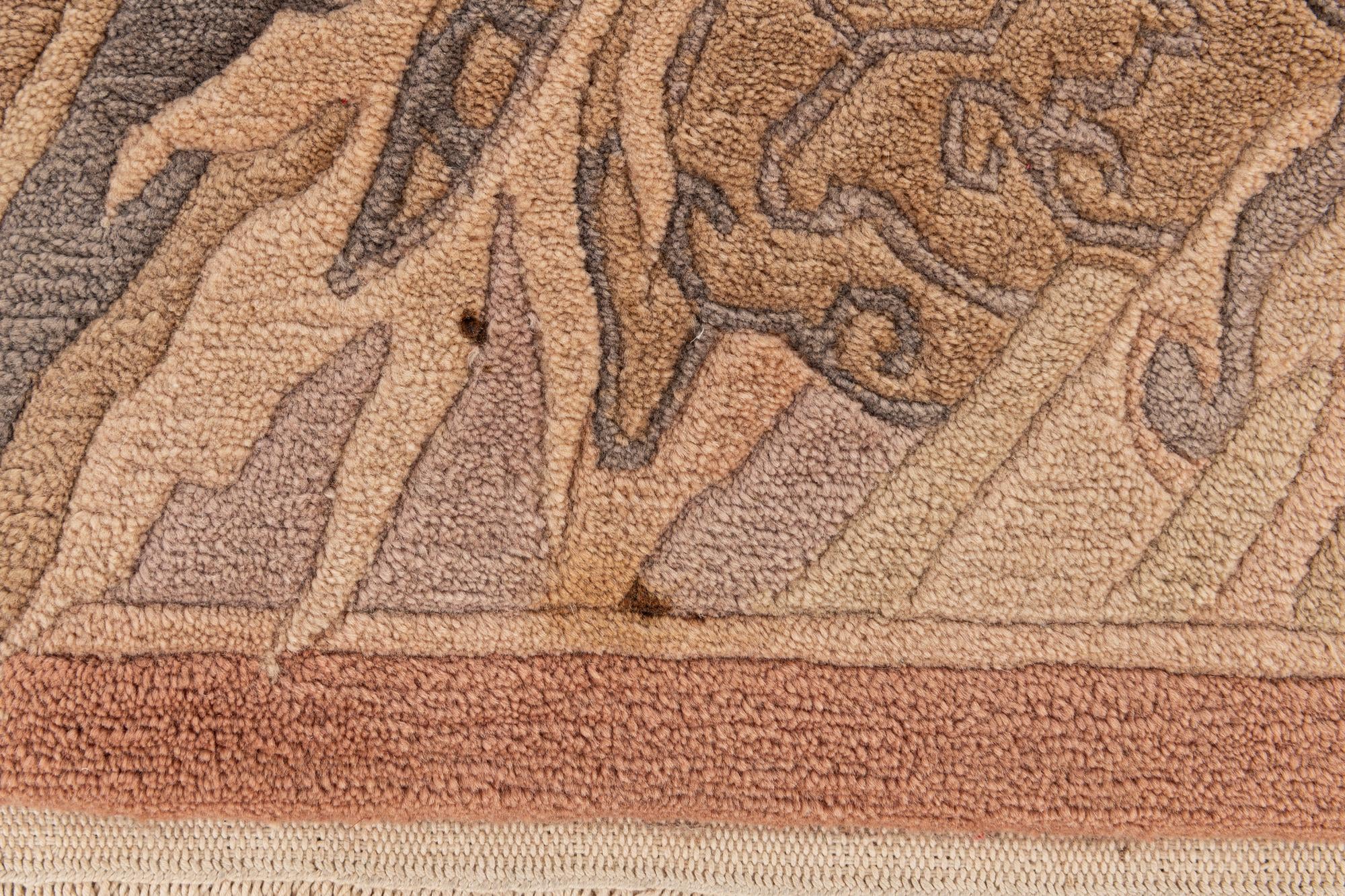 6' 9 x 8' 1 Hand Knotted Tibet Wool Rug