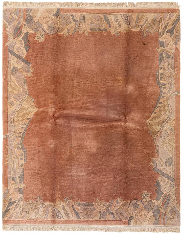 Detail image of 6' 9 x 8' 1 Hand Knotted Tibet Wool Rug