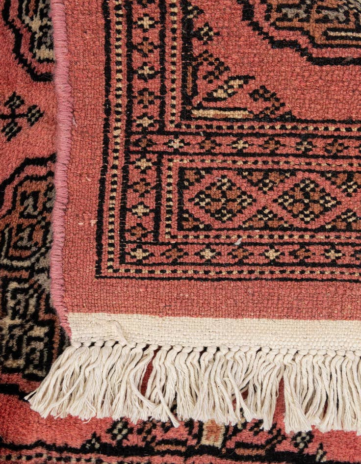 Detail image of 2' x 3' 5  Hand Knotted Torkaman Persian Wool Rug