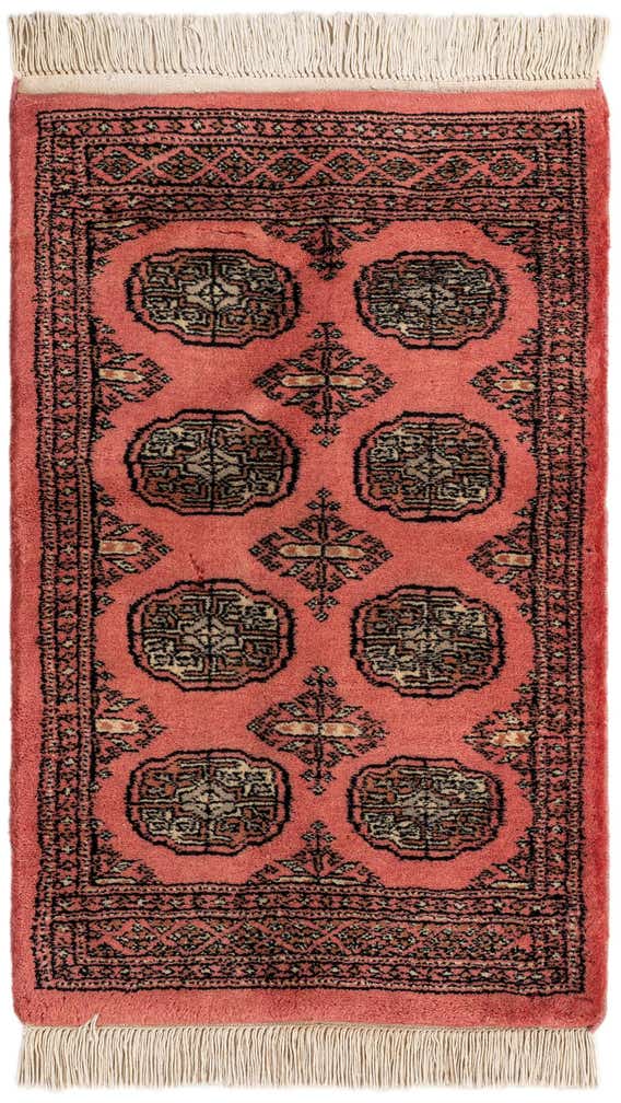 2' 2 x 3' 3 Hand Knotted Torkaman Persian Wool Rug